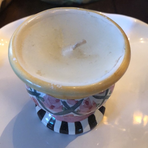 💕MacKenzie-Childs Vintage Small Single Candle Holder Unused Candle - Picture 2 of 6